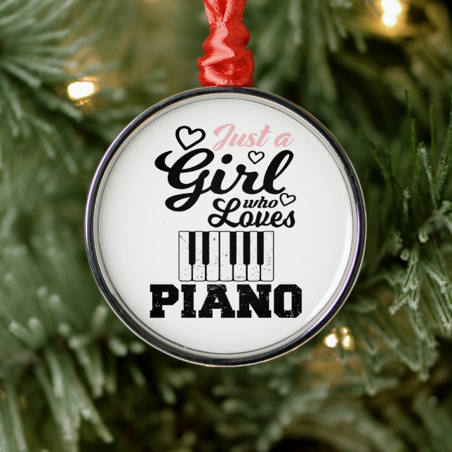 Piano Girl   Metal Tree Decoration (Tree)