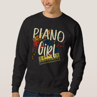 Piano Girl Pianist Sweatshirt