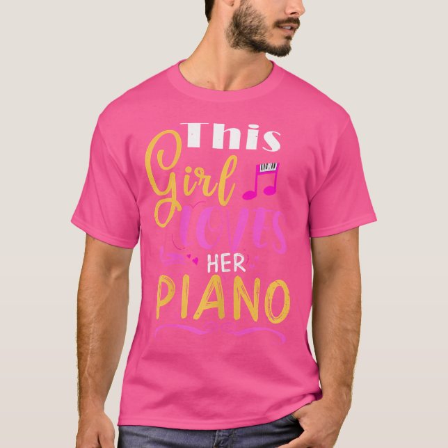 Piano Girl Shirt I Pianist Piano Lover Player (Front)