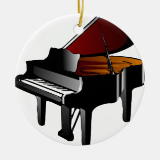 piano gloss black ceramic tree decoration