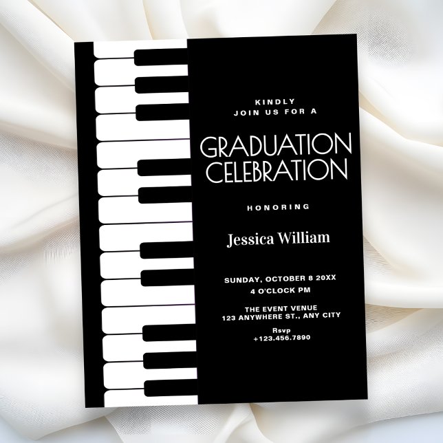 Piano graduation  invitation (Creator Uploaded)