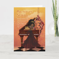 Piano Happy 13th Birthday Greeting Card