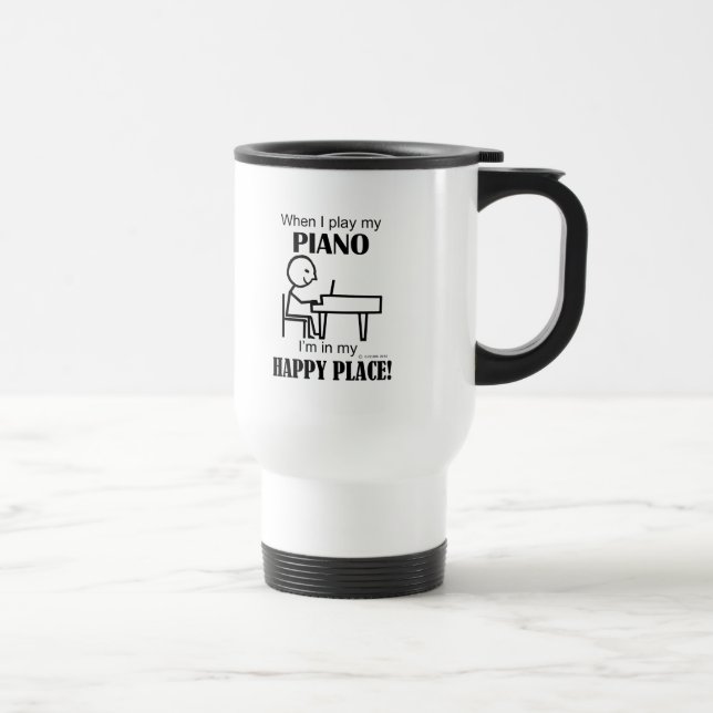 Piano Happy Place Travel Mug (Right)