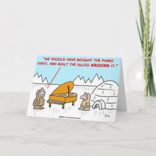 piano igloo Eskimoes Card