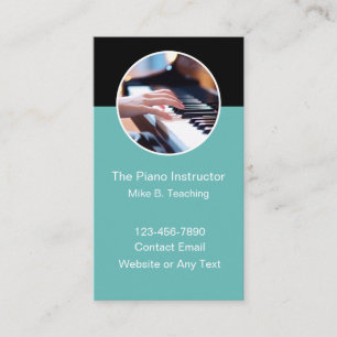 Piano Instructor And Musician Modern Business Card