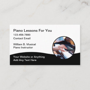 Piano Instructor or Retail Store Business Card