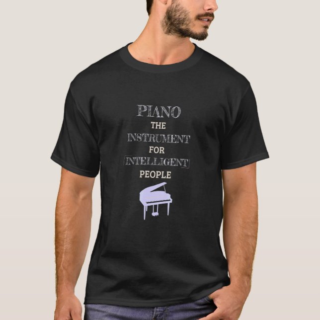Piano Instrument For Intelligent People Retro Ligh T-Shirt (Front)