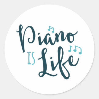 Piano is Life Classic Round Sticker