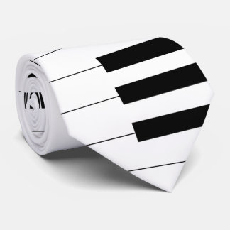 Piano Key Board Pattern Neck Tie