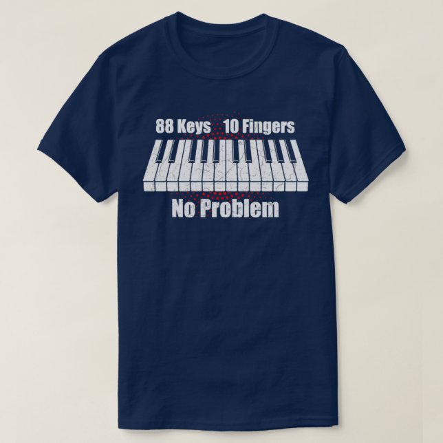 Piano Keyboard1 T-Shirt (Design Front)