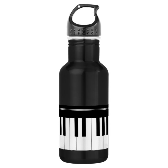 Piano keyboard 532 ml water bottle (Front)