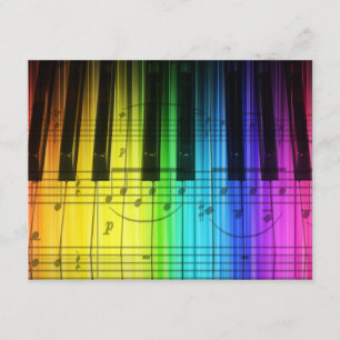 Piano Keyboard and Music Notes Invitation