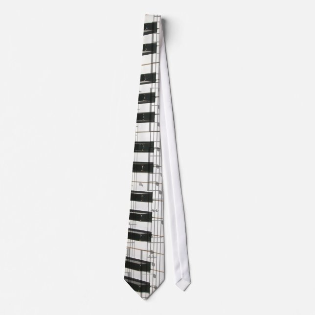 Piano Keyboard and Music Notes Tie (Front)