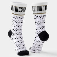Piano Keyboard And Musical Notes