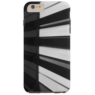 Piano Keyboard Black And White iPhone Wallet Case
