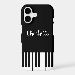 Piano Keyboard, Black and White iPhone XR Cases