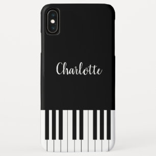 Piano Keyboard Black and White iPhone XS Max Cases