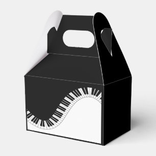 Piano Keyboard Black and White Music Design Favour Box