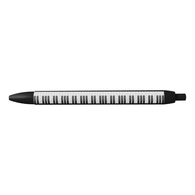 Piano keyboard black ink pen (Front)