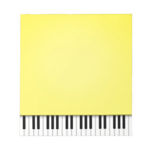 Piano Keyboard Bright Yellow 5.5x6 Music Notepad