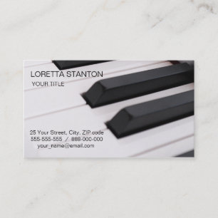 Piano keyboard business card