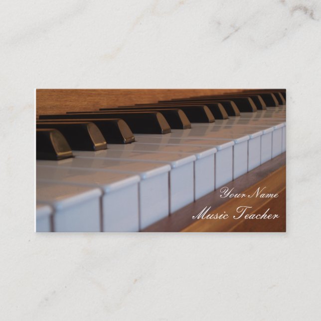 Piano Keyboard Business Card (Front)