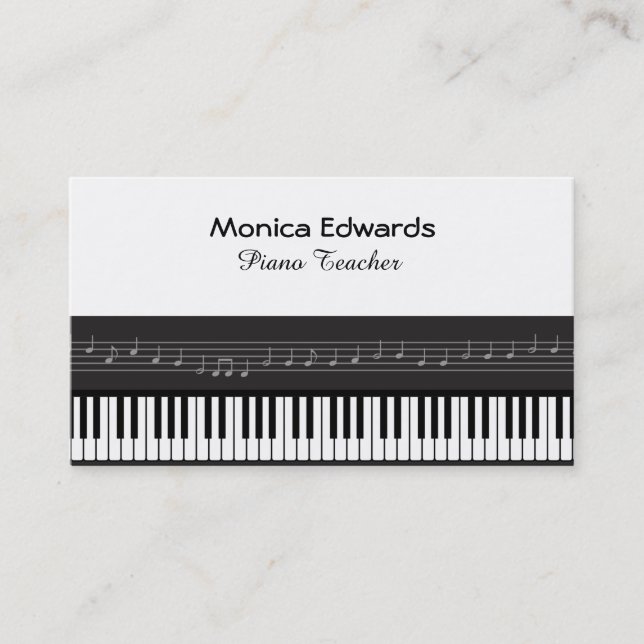 Piano Keyboard Business Card (Front)