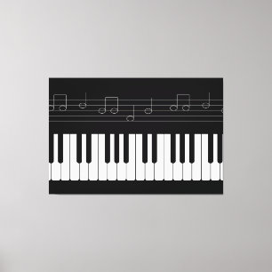 Piano keyboard canvas print
