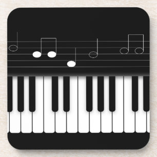 Piano keyboard coaster
