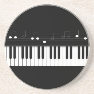 Piano keyboard coaster