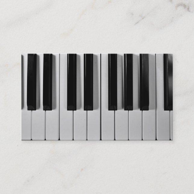 Piano Keyboard Custom Business Cards (Front)