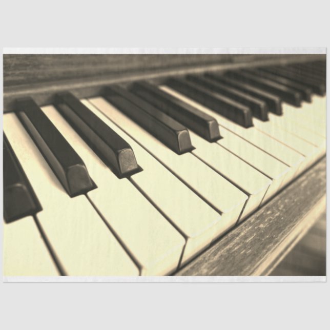 Piano Keyboard Decoupage Tissue Paper (Front)