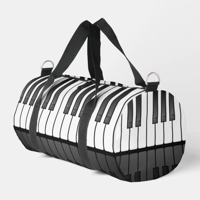 Piano Keyboard Design Duffel Bag (Left Corner)