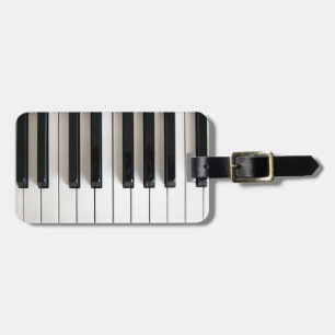 piano keyboard design luggage tag