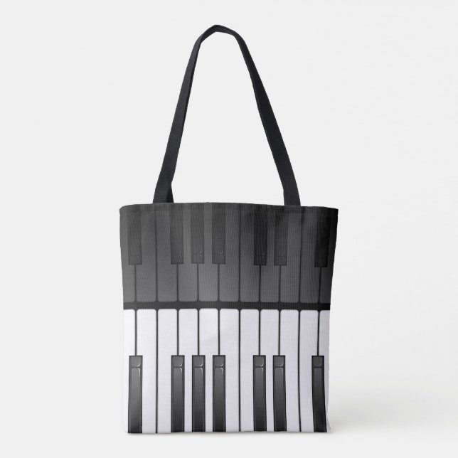 Piano Keyboard Design Tote Bag (Back)