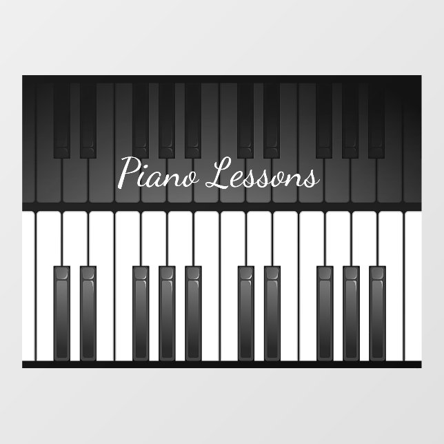 Piano Keyboard Design Window Cling (Sheet)