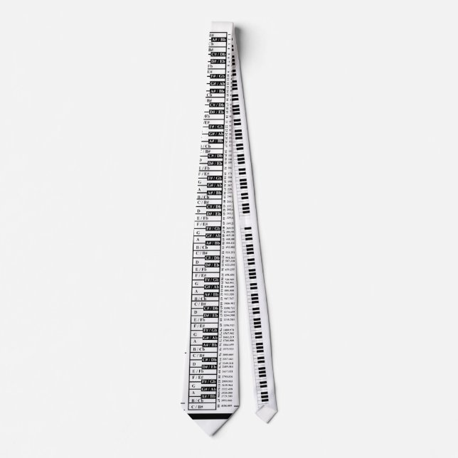 Piano Keyboard Diagram Tie (Front)