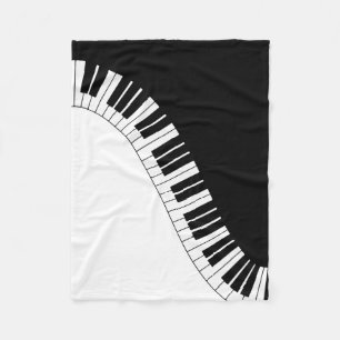 Piano Keyboard Fleece Blanket