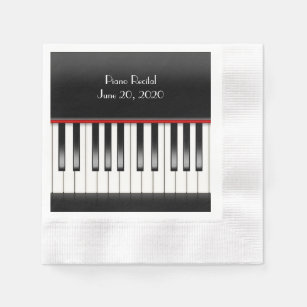 Piano Keyboard for Piano Recital Napkin