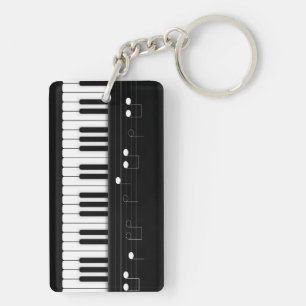 Piano keyboard key ring