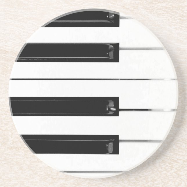 Piano Keyboard Keys Coaster (Front)