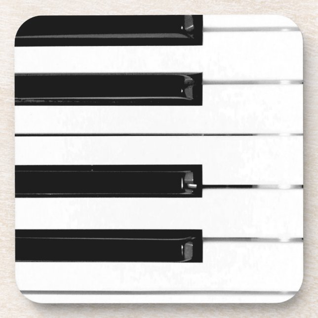 Piano Keyboard Keys Coaster (Front)