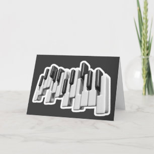 piano keyboard keys design card