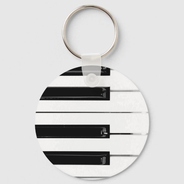 Piano Keyboard Keys Key Ring (Front)