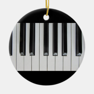 Piano Keyboard Keys Music Instrument Musician Cool Ceramic Tree Decoration
