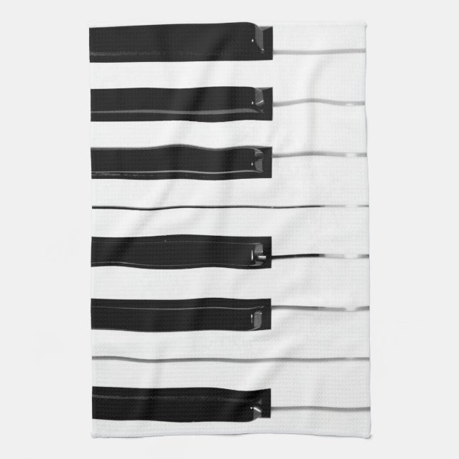 Piano Keyboard Keys Tea Towel (Vertical)