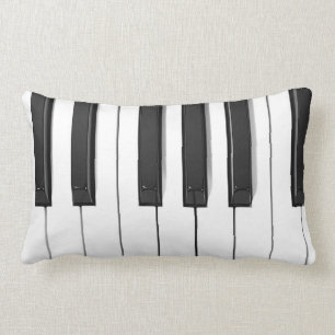 Piano Keyboard Lumbar Throw Pillow