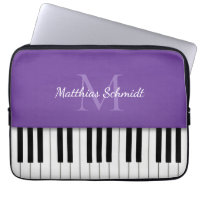 Piano Keyboard Monogrammed Personalised Purple