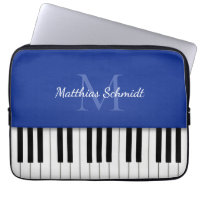 Piano Keyboard Monogrammed Personalised Royal Blue
