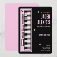 Piano keyboard music birthday
